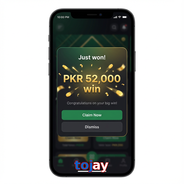 Main screen of Tojay win page for PK players